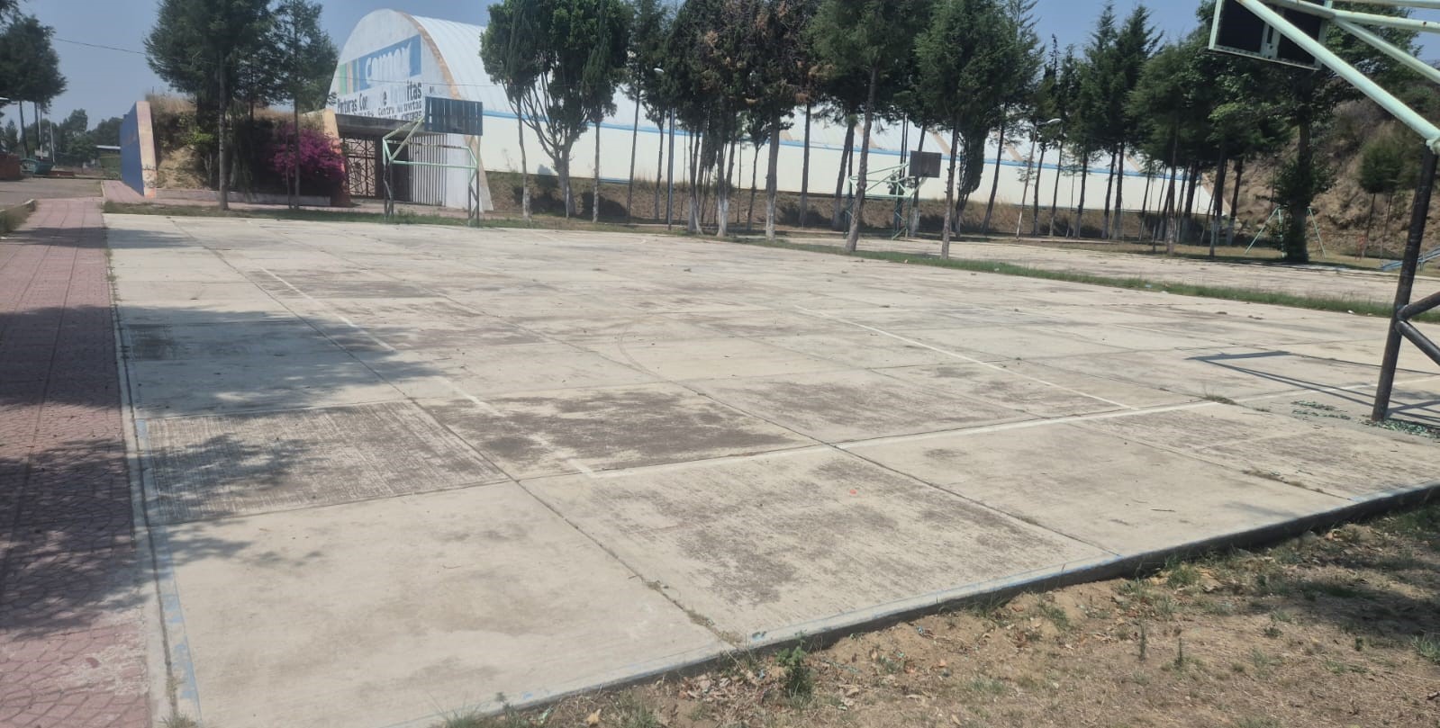 REHABILITACIÓN DE MULTICANCHA EN LA UNIDAD DEPORTIVA SANTA APOLONIA TEACALCO 1