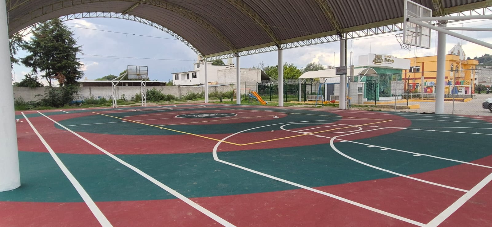 REHABILITACIÓN DE MULTICANCHA EN CABECERA MUNICIPAL DE SANTA APOLONIA TEACALCO