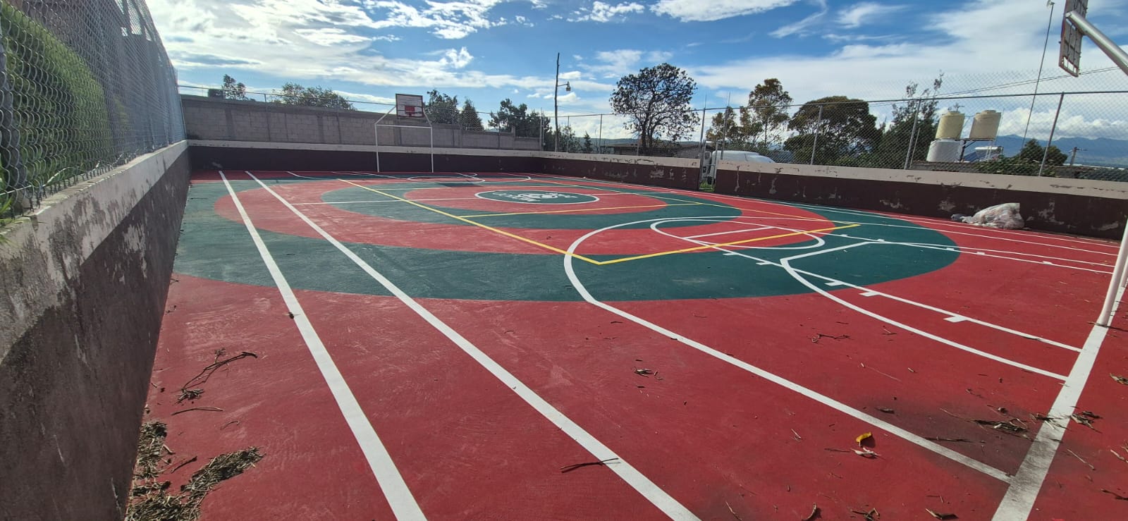 REHABILITACIÓN DE MULTICANCHA DE SAN ISIDRO PIEDRAS NEGRAS EN TETLA DE LA SOLIDARIDAD