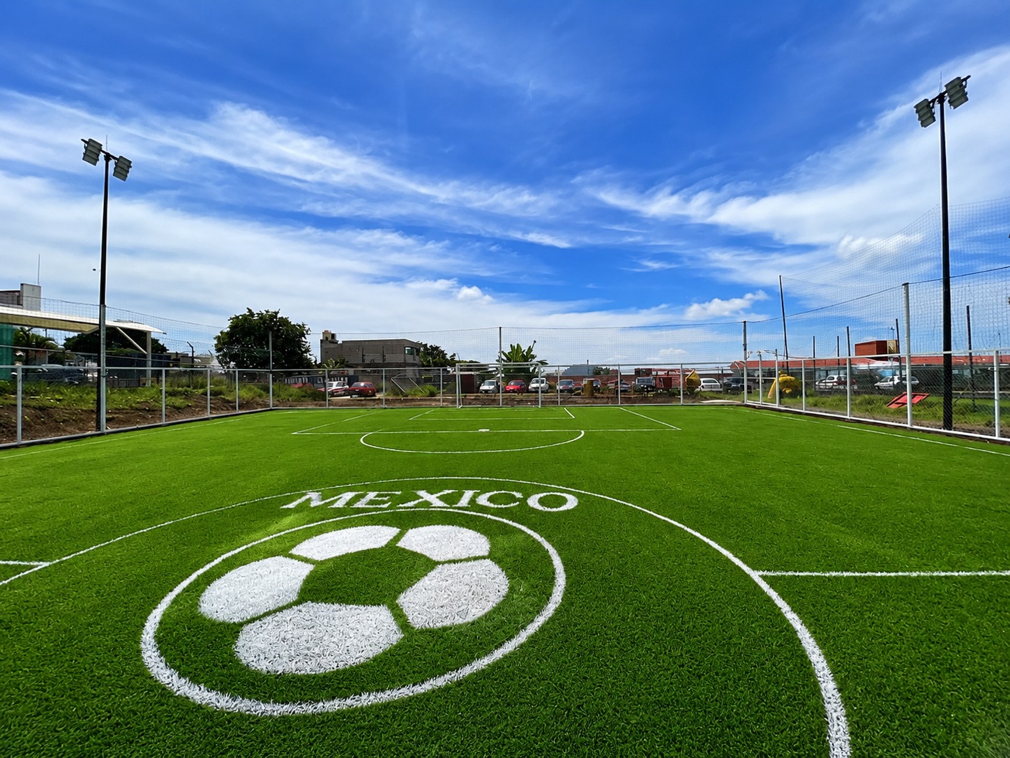 CONSTRUCCIÓN DE CANCHA DE FÚTBOL 5 EN UNIDAD DEPORTIVA BENITO JUÁREZ EN XICO