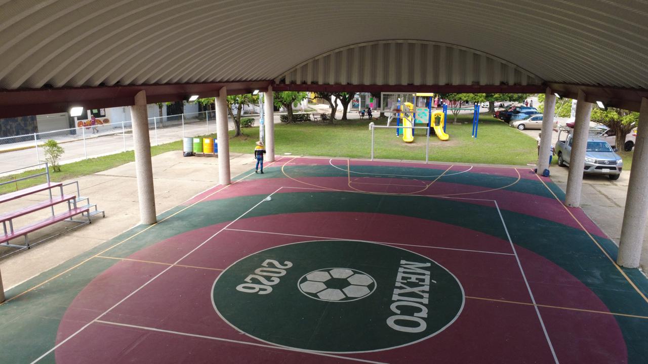REHABILITACIÓN DE MULTICANCHA EN PARQUE EJIDO TACOTENO EN MINATITLÁN