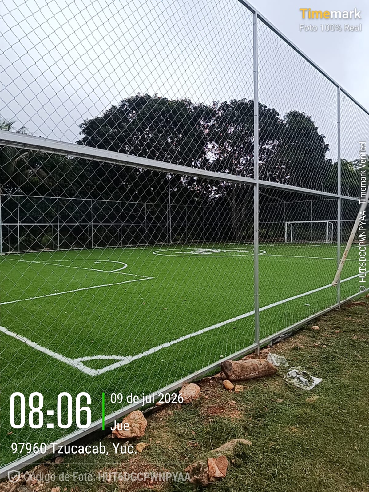 CONSTRUCCIÓN DE CANCHA DE FÚTBOL 5 EN EL CAMPO DEPORTIVO MIGUEL HIDALGO EN TZUCACAB