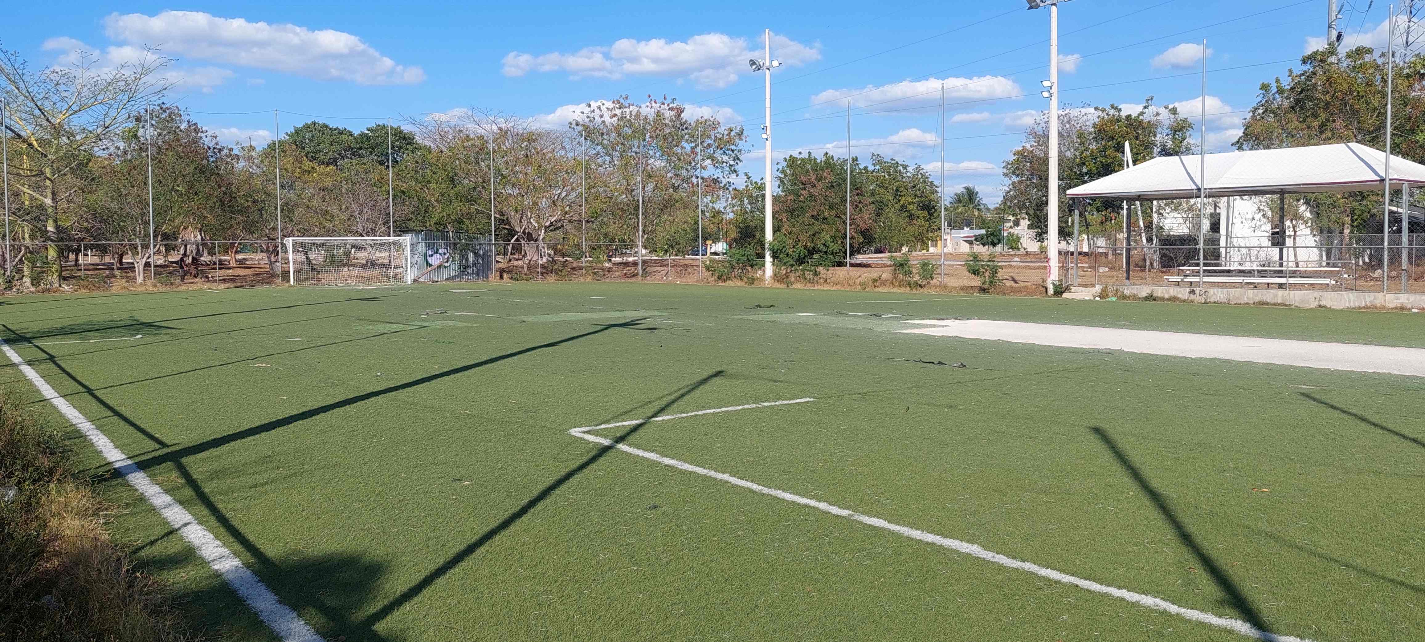 CONSTRUCCIÓN DE CANCHA DE FÚTBOL 7 EN LAS CANCHAS DE FÚTBOL 7 PASEO VERDE CANCHA 1 EN MÉRIDA