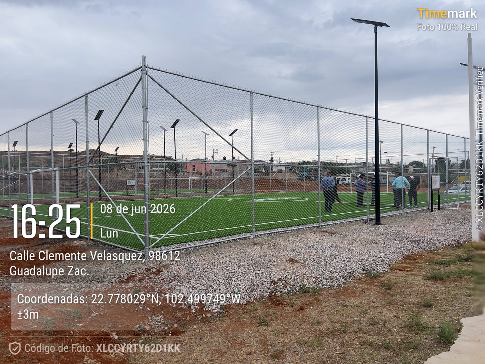 CONSTRUCCIÓN DE CANCHA FÚTBOL 5 EN UNIDAD DEPORTIVA GUADALUPE 1 EN GUADALUPE