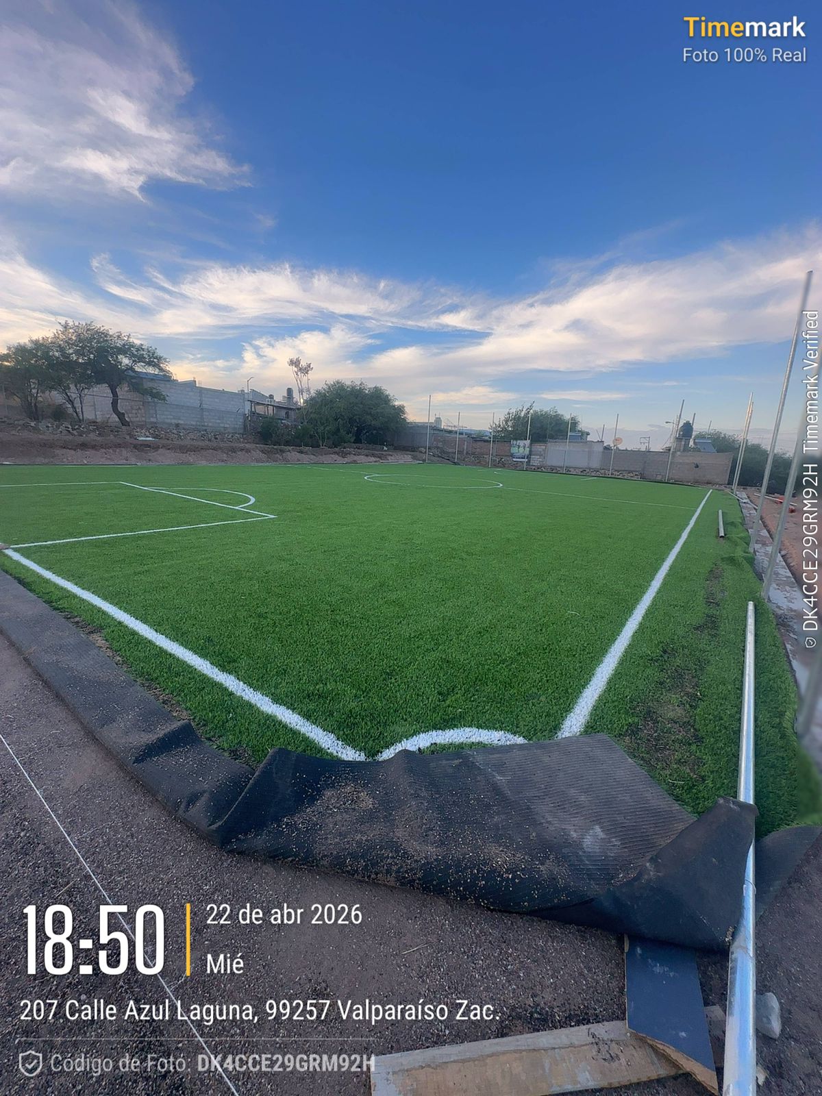 CONSTRUCCIÓN DE CANCHA FÚTBOL 5 EN UNIDAD DEPORTIVA SUR 2 EN VALPARAISO