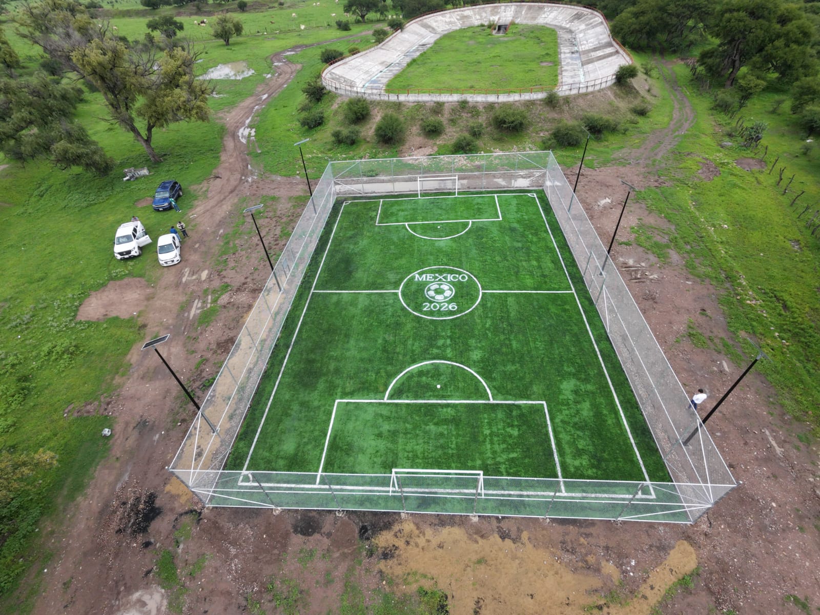 CONSTRUCCIÓN DE CANCHA FÚTBOL 5 EN VELODROMO MUNICIPAL DE VILLANUEVA 