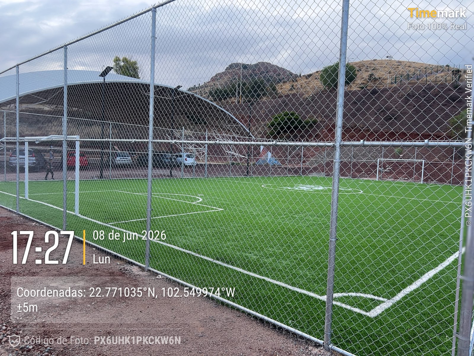 CONSTRUCCIÓN DE CANCHA FÚTBOL 5 EN UNIDAD DEPORTIVA BENITO JUÁREZ 1 EN ZACATECAS