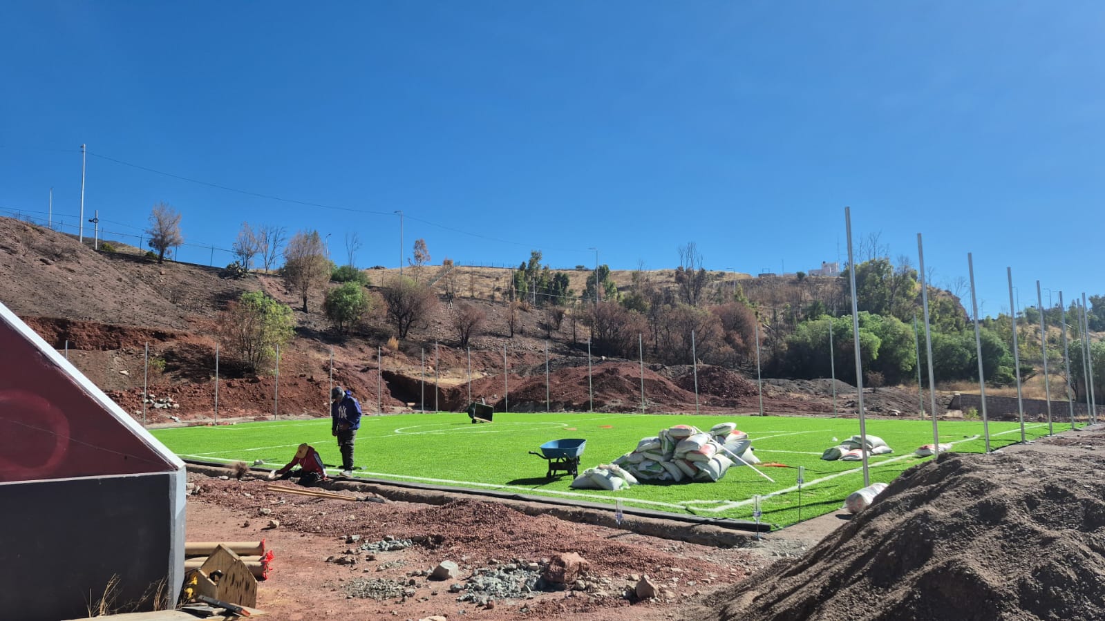 CONSTRUCCIÓN DE CANCHA FÚTBOL 5 EN UNIDAD DEPORTIVA BENITO JUÁREZ 1 EN ZACATECAS