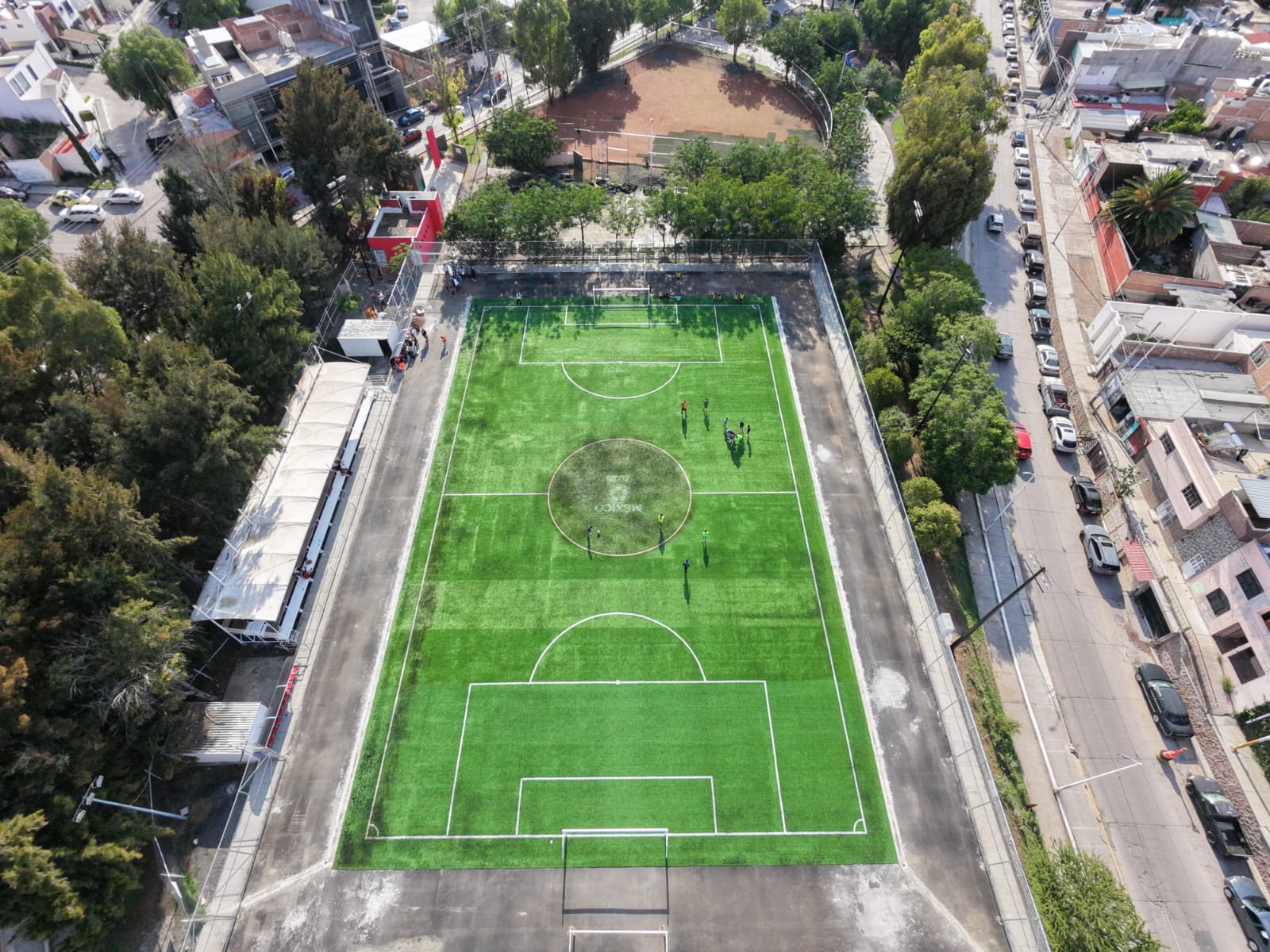 CONSTRUCCIÓN DE CANCHA FÚTBOL 7 EN LA PURÍSIMA EN GUADALUPE
