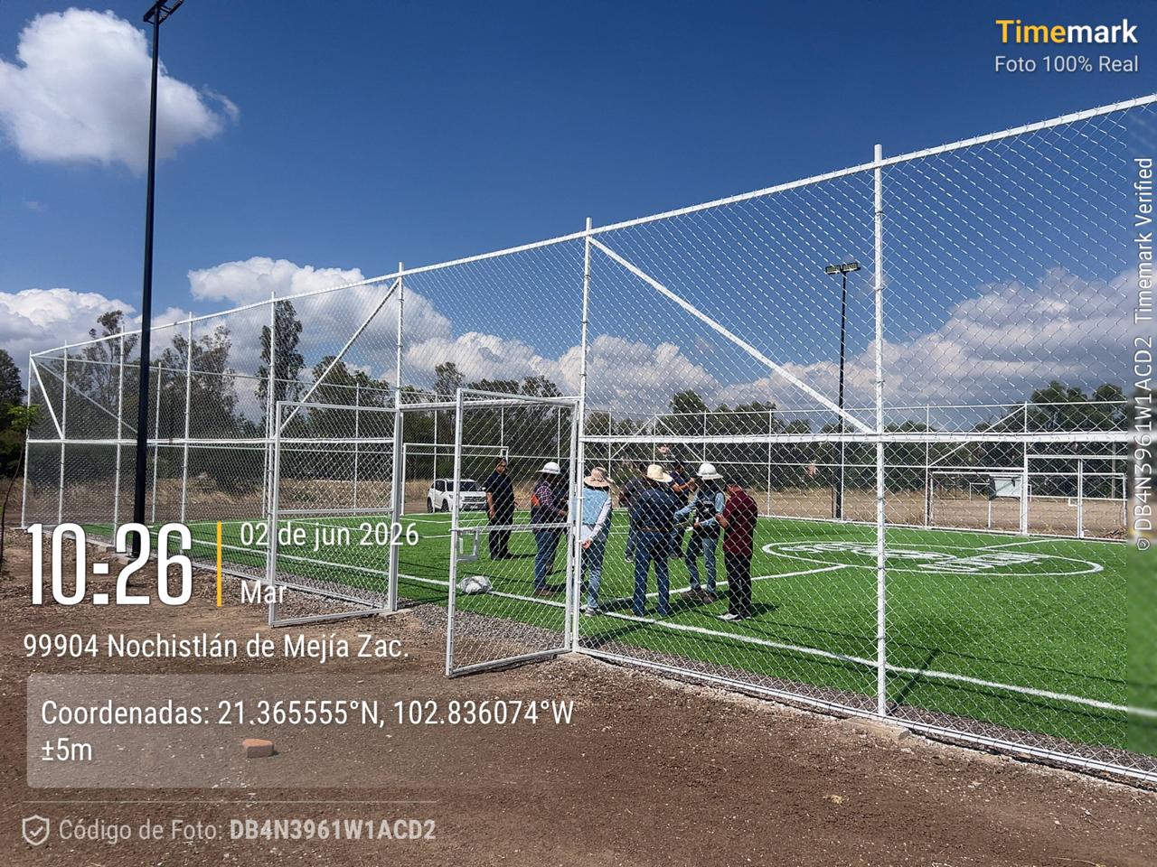 CONSTRUCCIÓN DE CANCHA FÚTBOL 5 EN UNIDAD DEPORTIVA ARBOLEDAS II EN NOCHISTLÁN DE MEJIA