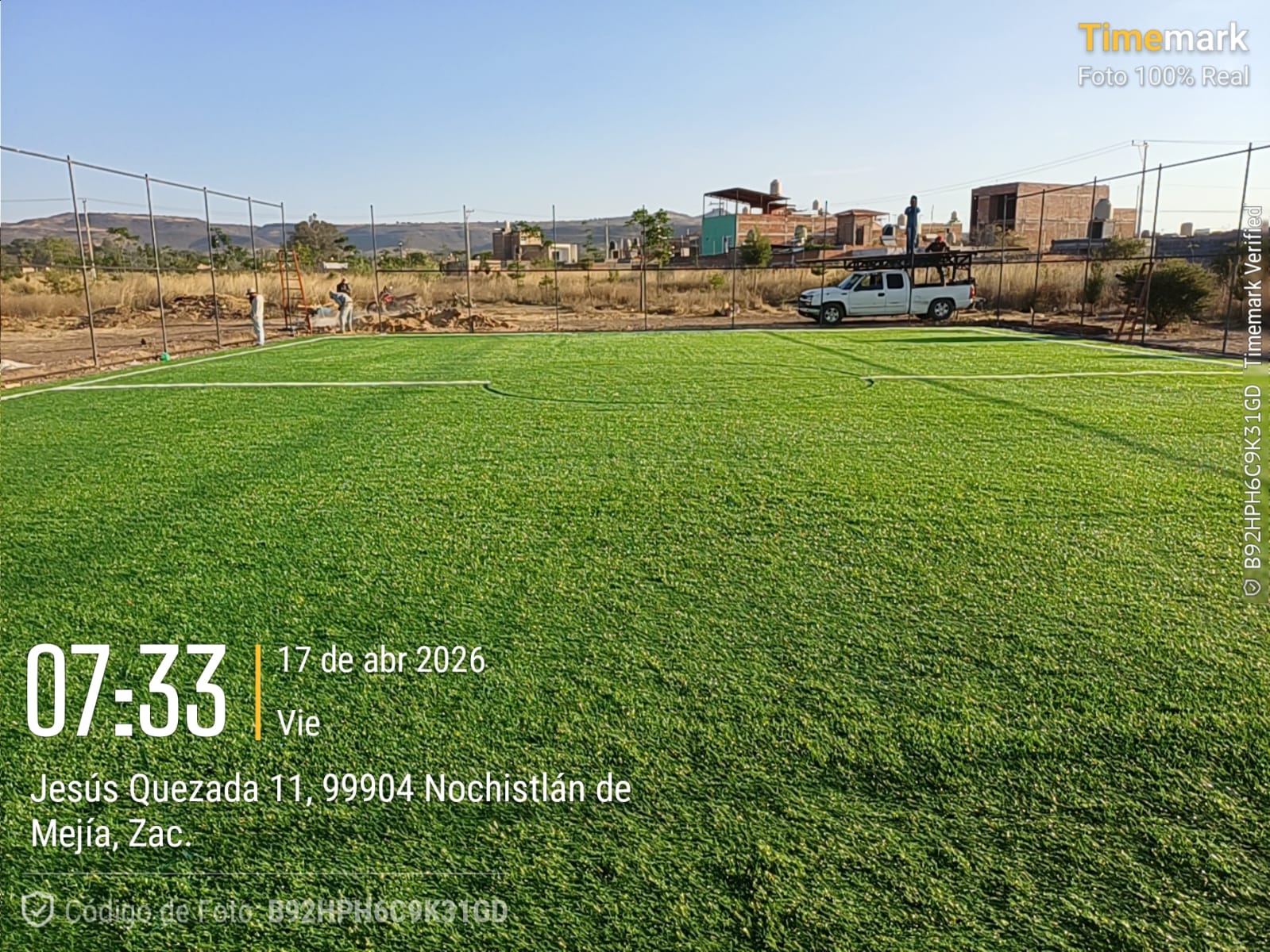 CONSTRUCCIÓN DE CANCHA FÚTBOL 5 EN UNIDAD DEPORTIVA ARBOLEDAS II EN NOCHISTLÁN DE MEJIA