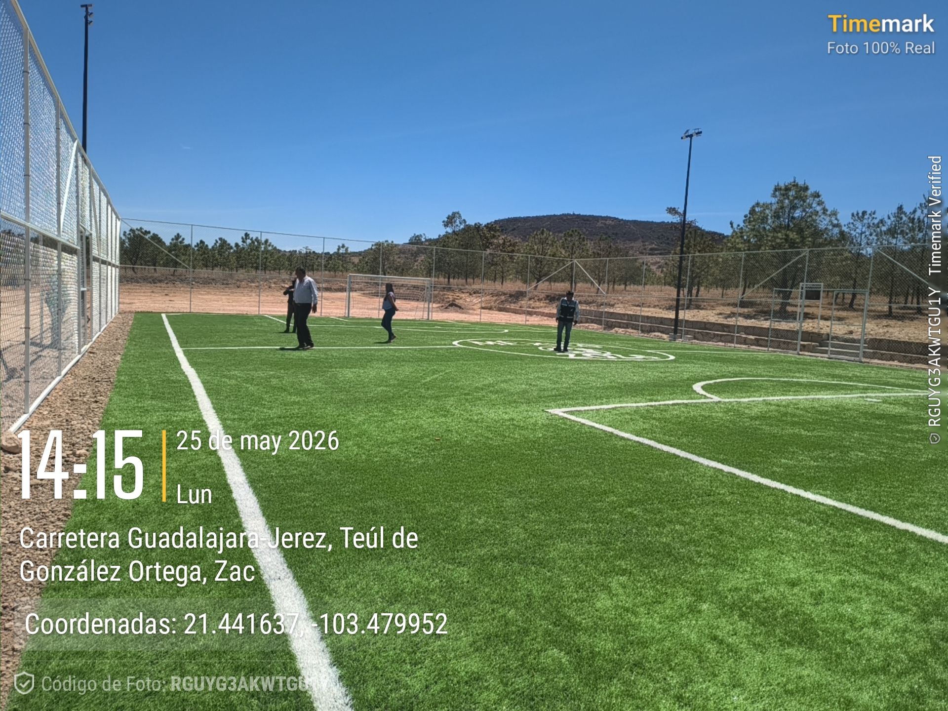 CONSTRUCCIÓN DE CANCHA FÚTBOL 5 EN PARQUE EL FAISÁN EN TEUL DE GONZÁLEZ ORTEGA