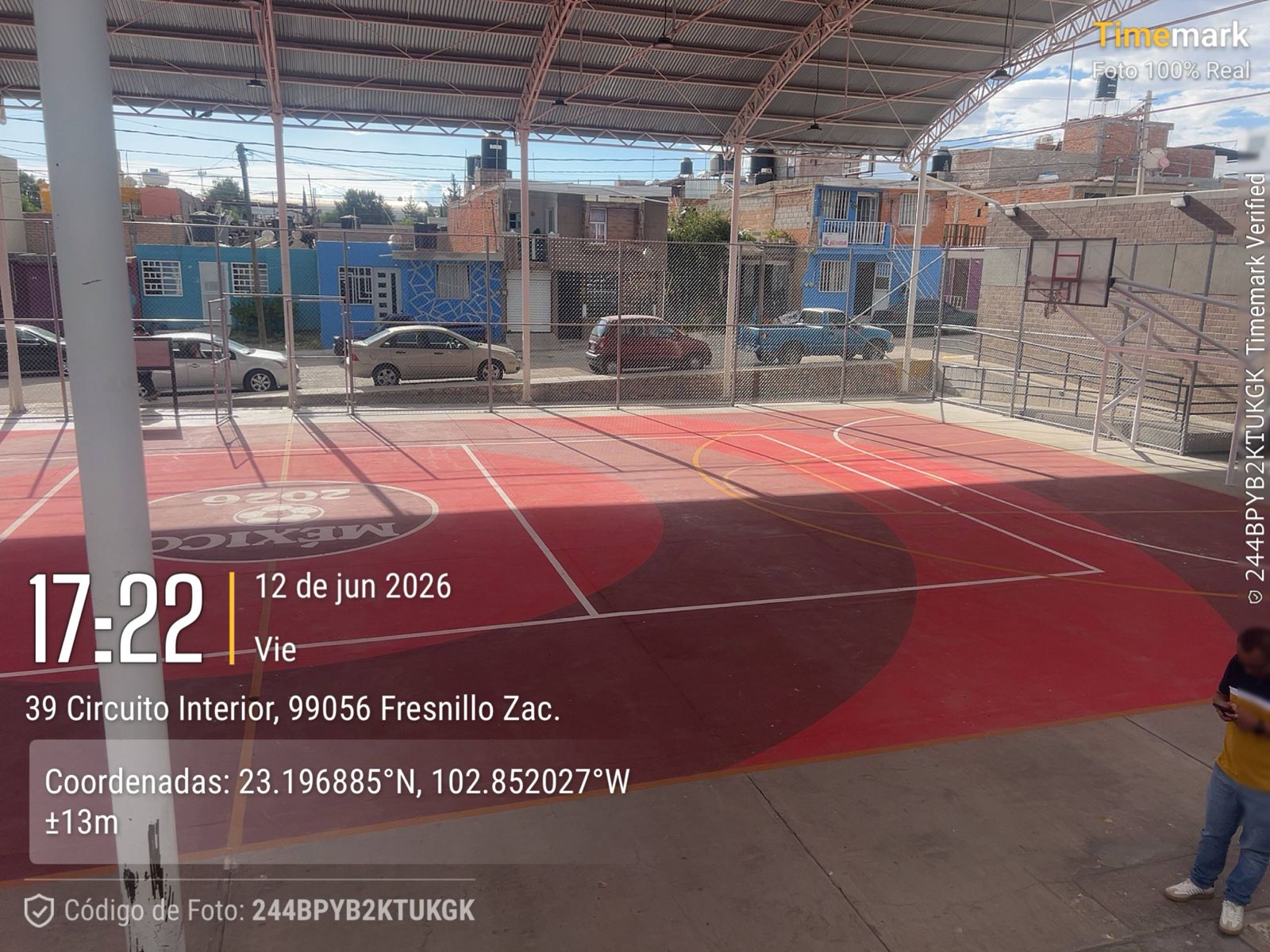 REHABILITACIÓN DE MULTICANCHA EN PLAZA PÚBLICA EN REAL DE FRESNILLO EN FRESNILLO