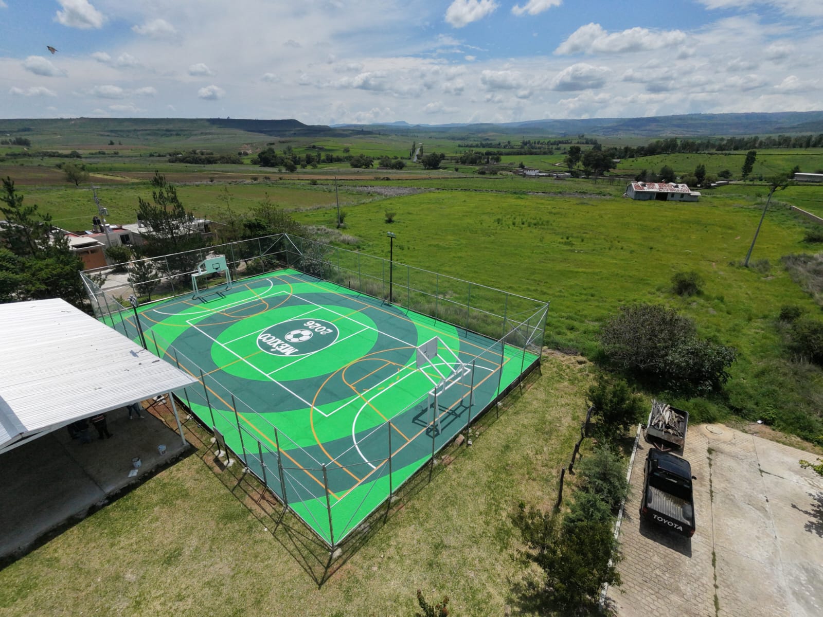 REHABILITACIÓN DE MULTICANCHA EN VALLE VERDE EN TEUL DE GONZÁLEZ ORTEGA