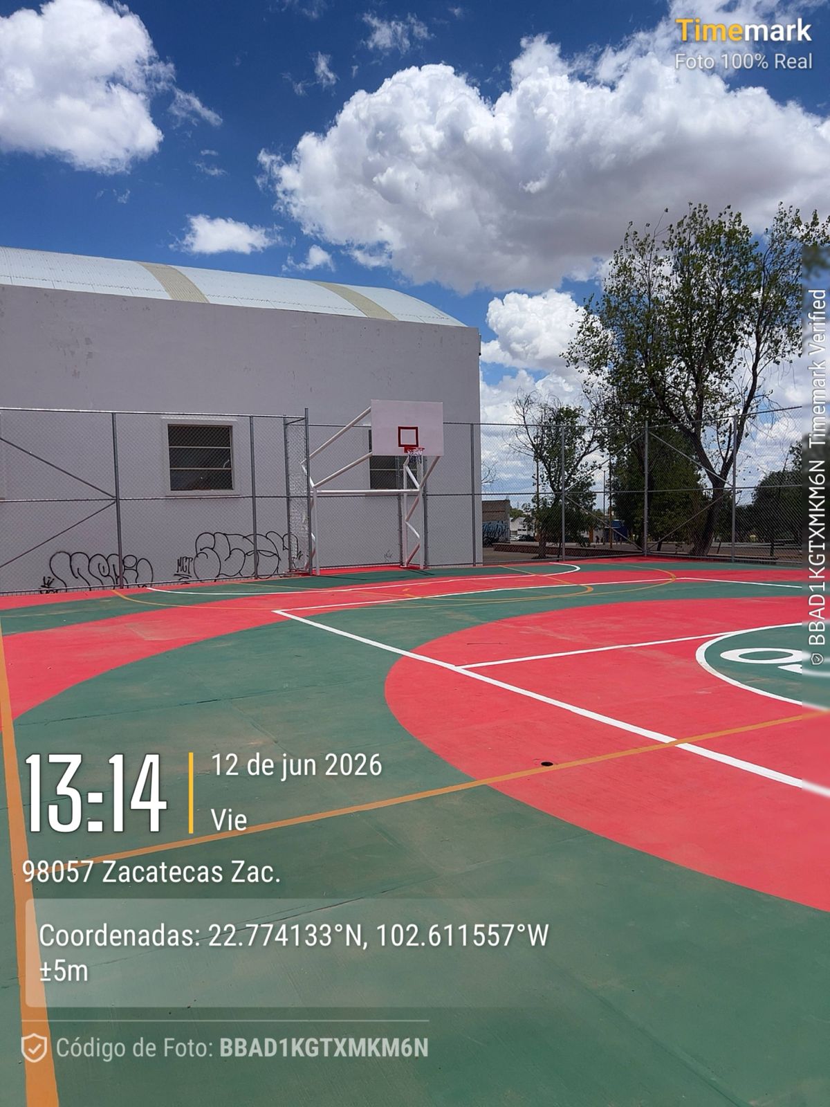 REHABILITACIÓN DE MULTICANCHA EN UNIDAD DEPORTIVA NORTE EN ZACATECAS