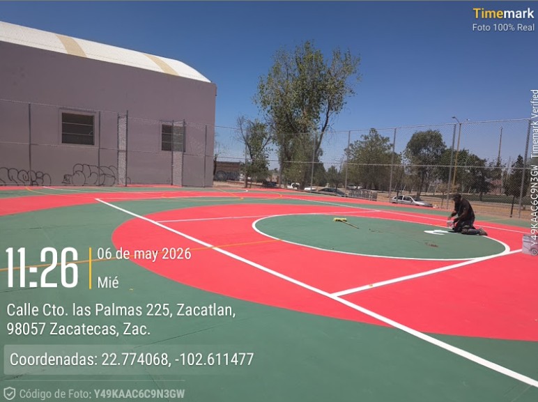 REHABILITACIÓN DE MULTICANCHA EN UNIDAD DEPORTIVA NORTE EN ZACATECAS