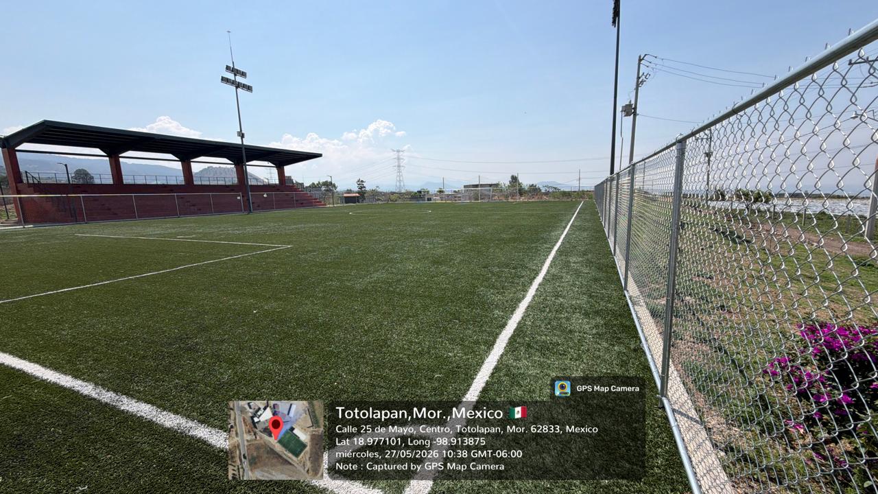 REHABILITACIÓN DE CANCHA FÚTBOL 7 EN DEPORTIVA TEPETLIXPITA EN TOTOLAPAN