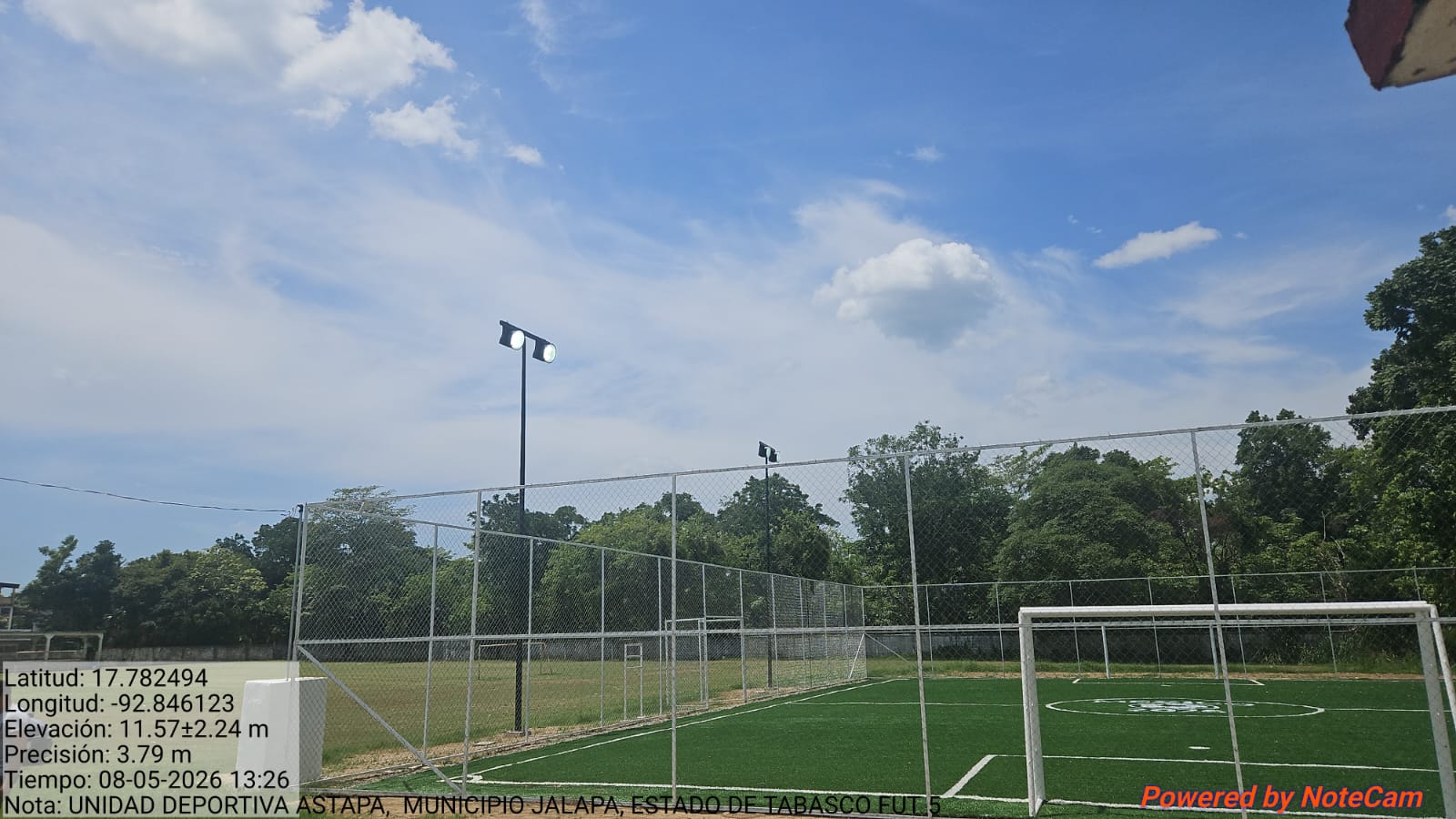 CONSTRUCCIÓN DE CANCHA DE FÚTBOL 5 EN LA UNIDAD DEPORTIVA ASTAPA EN JALAPA