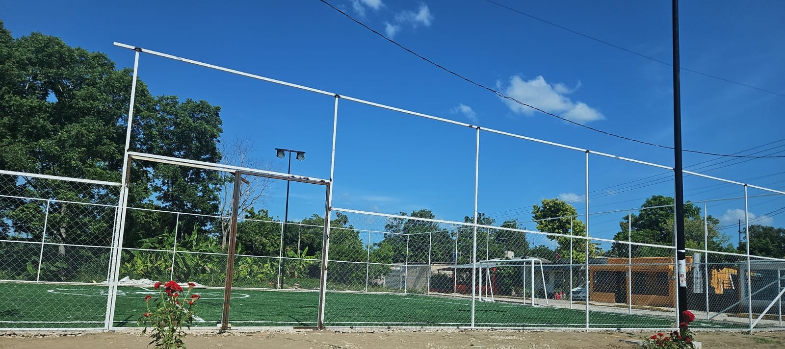 CONSTRUCCIÓN DE CANCHA DE FÚTBOL 5 EN LA CANCHA FÚTBOL 5 JUAN ALDAMA COL MUNICIPAL EN TEAPA