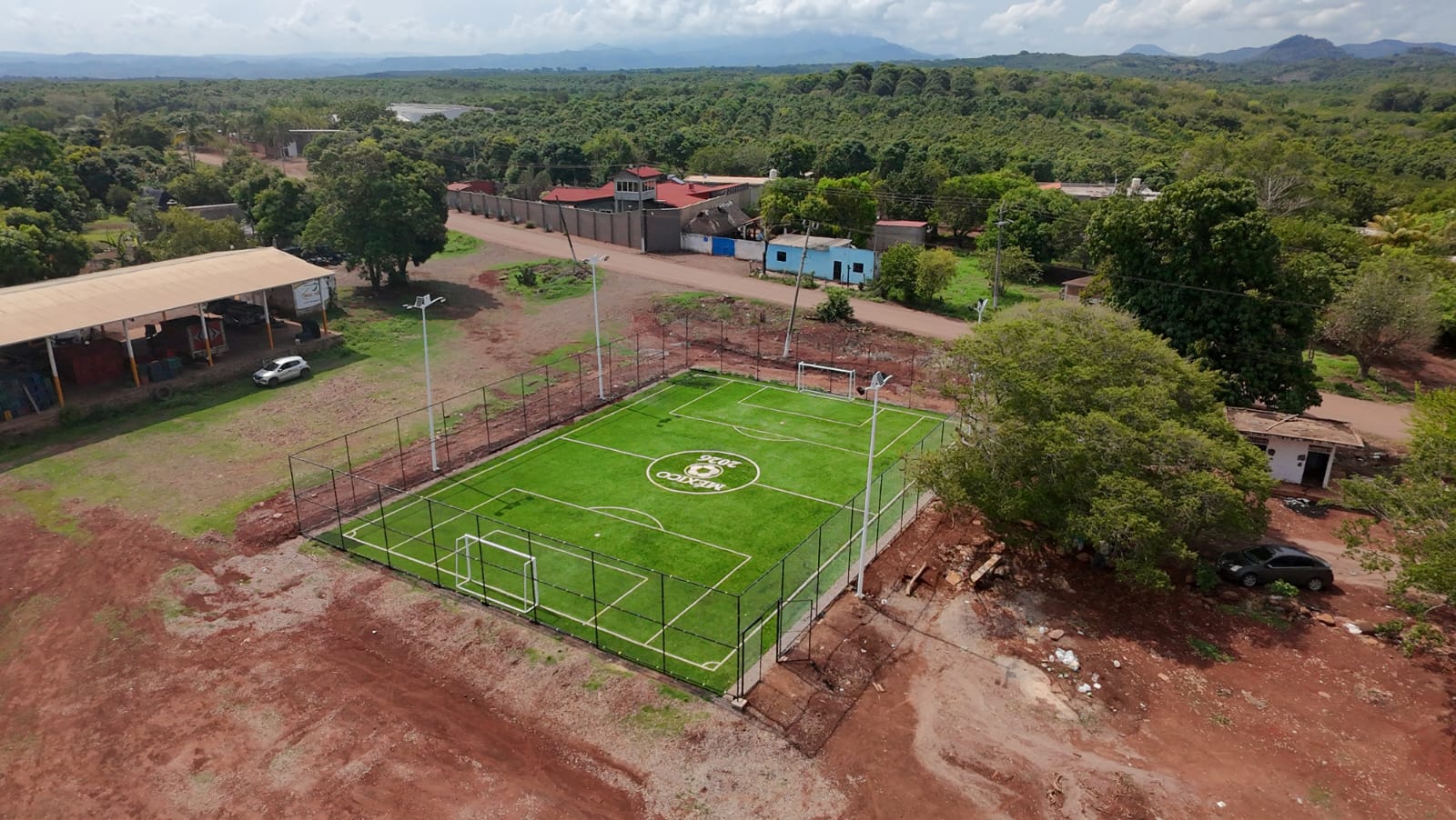 CONSTRUCCIÓN DE CANCHA FÚTBOL 5 EN EL COBERTIZO EJIDAL