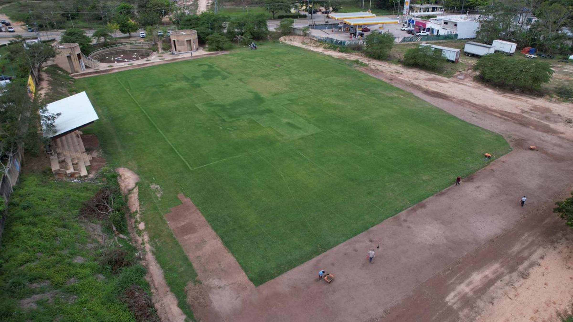 REHABILITACIÓN DE CANCHA DE FÚTBOL 11 EN MÓDULO DEPORTIVO Y ESPACIO PÚBLICO "LA MALINCHE" EN OLUTA