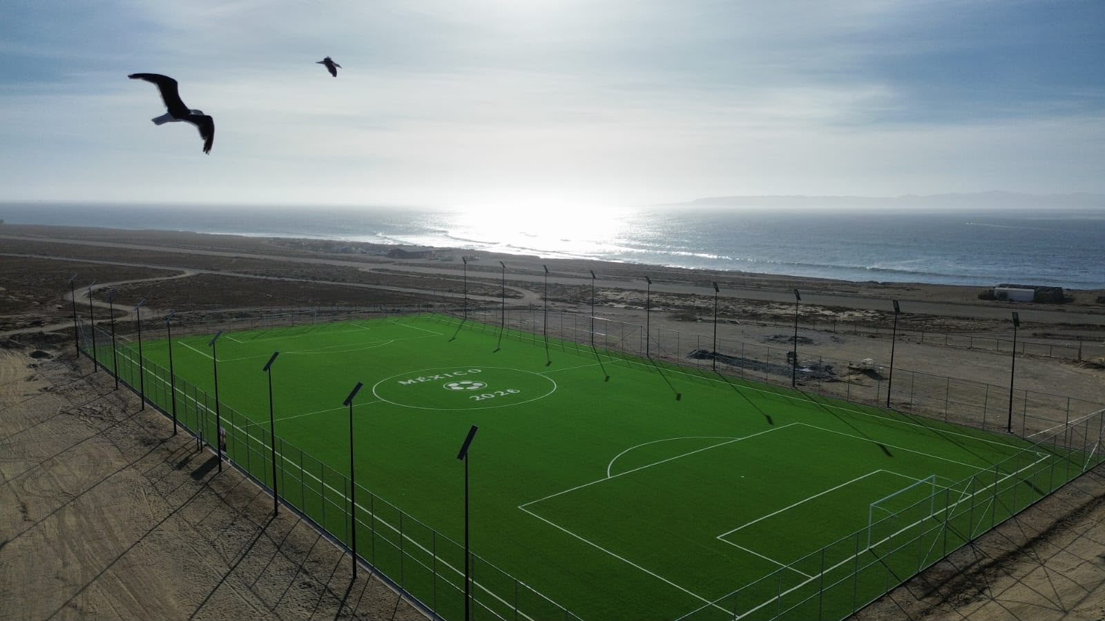 CONSTRUCCION DE CANCHA FÚTBOL 11 EN ISLA NATIVIDAD EN MULEGÉ