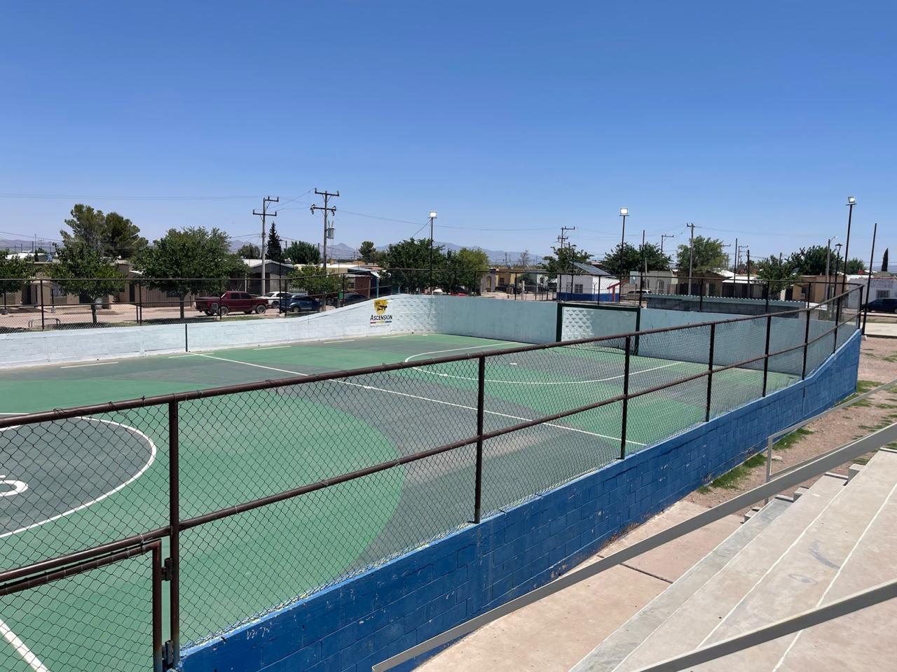 REHABILITACIÓN DE CANCHA DE FÚTBOL 5 JESÚS BACA EN COLONIA INFONAVIT FUNDADORES EN ASCENSIÓN