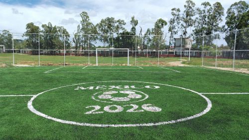 CONSTRUCCIÓN DE CANCHA DE FÚTBOL 5 EN LA UNIDAD DEPORTIVA JOSÉ NAZUR DEHESA EN BALANCÁN