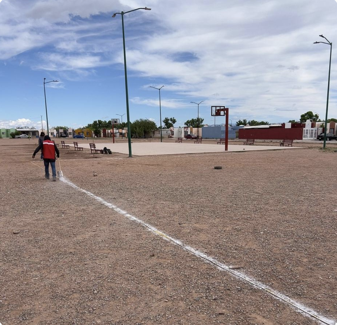 CONSTRUCCIÓN DE CANCHA FÚTBOL 5 EN PARQUE VILLA TOSCANA EN AGUA PRIETA
