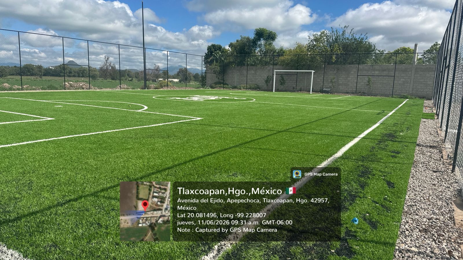 CONSTRUCCIÓN DE CANCHA FÚTBOL 5 EN UNIDAD DEPORTIVA LA MESA EN TLAXCOAPAN