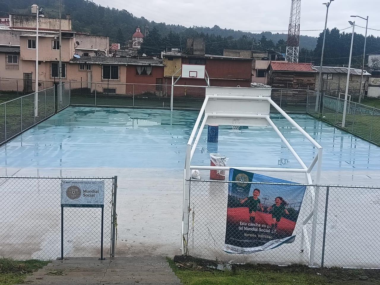 REHABILITACIÓN DE MULTICANCHA EN SAN BARTOLO EN HUITZILAC