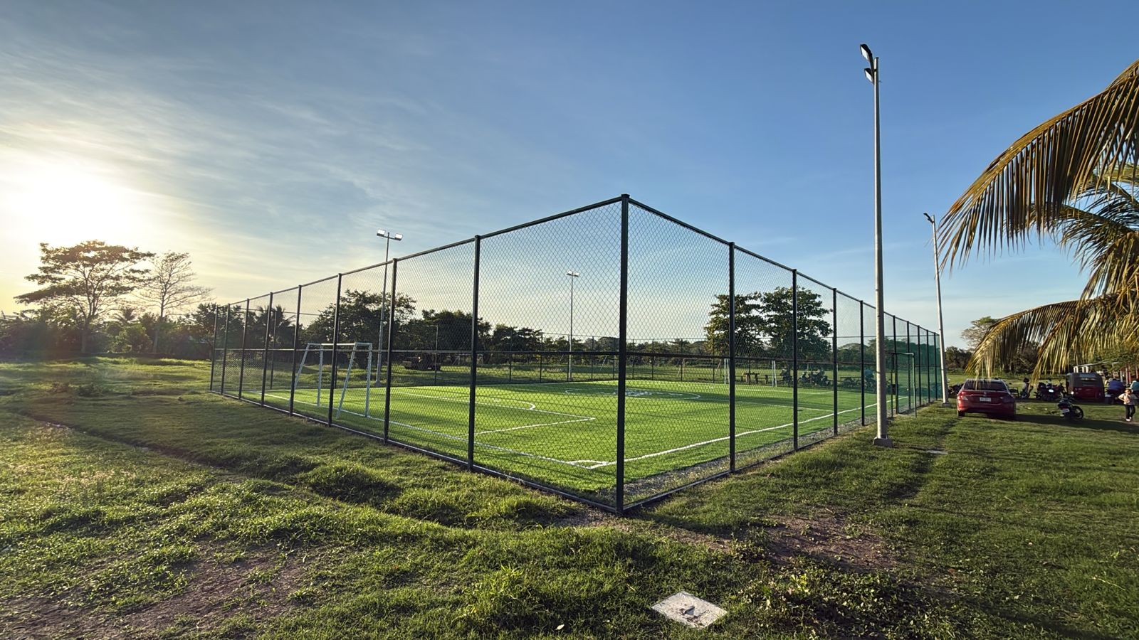 CONSTRUCCIÓN DE CANCHA DE FÚTBOL 5 EN LA CANCHA DEPORTIVA PALIZADA PUEBLO MÁGICO EN PALIZADA