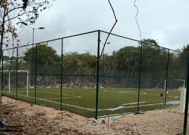 CONSTRUCCION DE CANCHA NÚM. 2 DE FÚTBOL 5 EN EL CAMPO DE FÚTBOL 5 EN PUERTO MORELOS