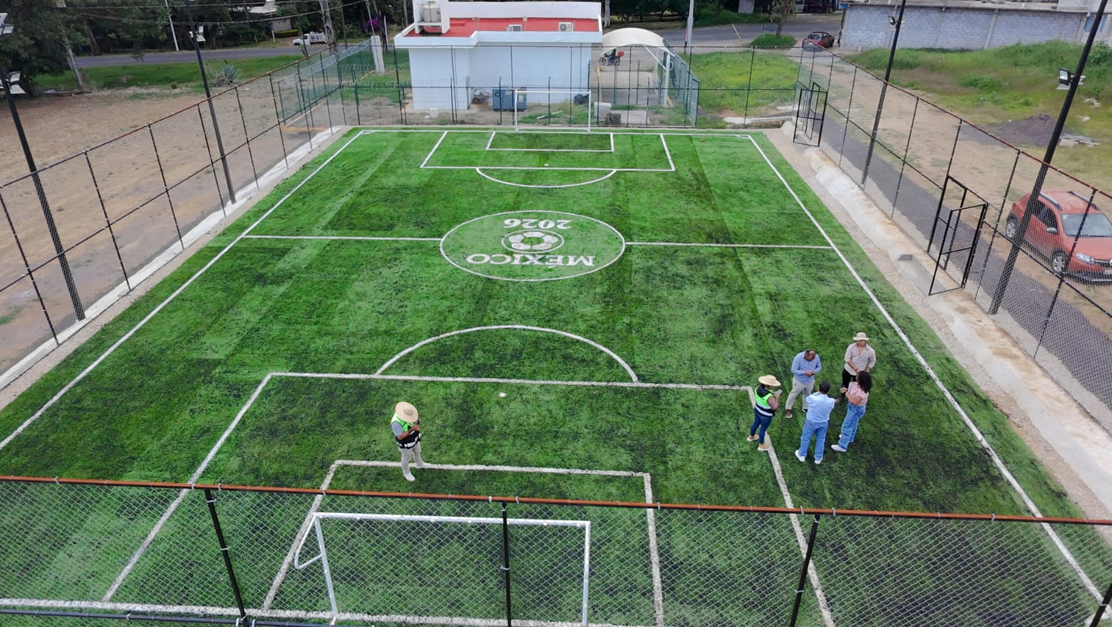 CONSTRUCCIÓN DE CANCHA FÚTBOL 5 EN JUMILTEPEC EN OCUITUCO