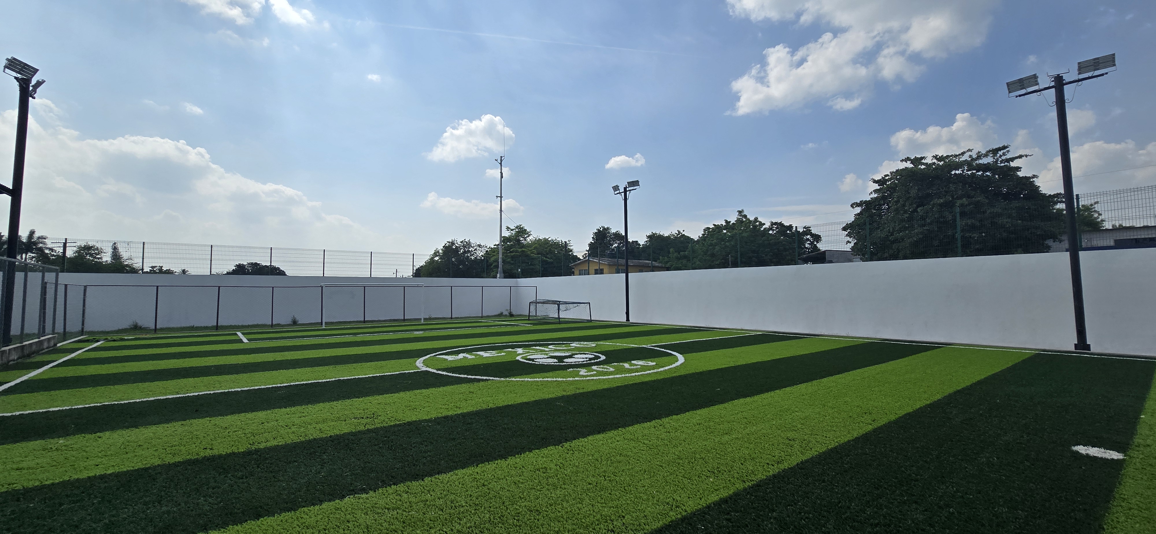 CONSTRUCCIÓN DE CANCHA DE FÚTBOL 5 EN CAMPOS DEPORTIVOS LAS VÍAS EN GONZÁLEZ