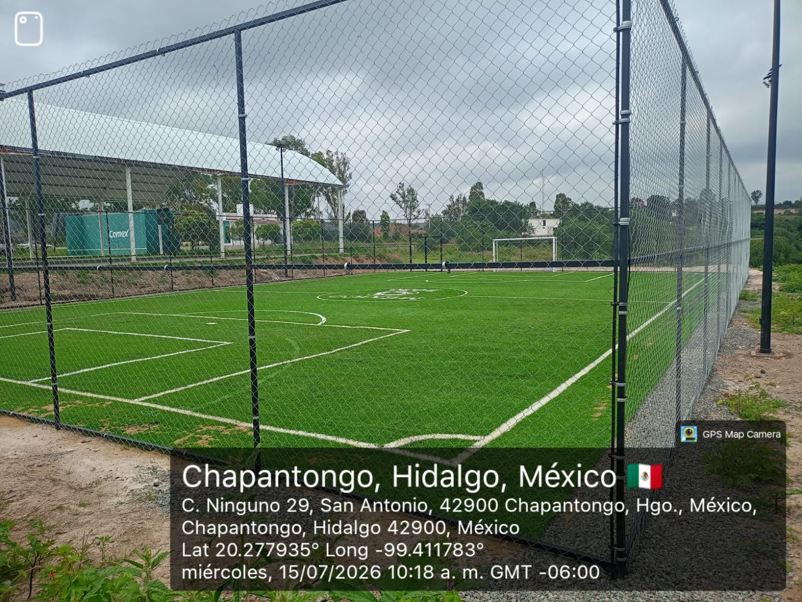 CONSTRUCCIÓN DE CANCHA FÚTBOL 5 EN SAN ANTONIO EN CHAPANTONGO