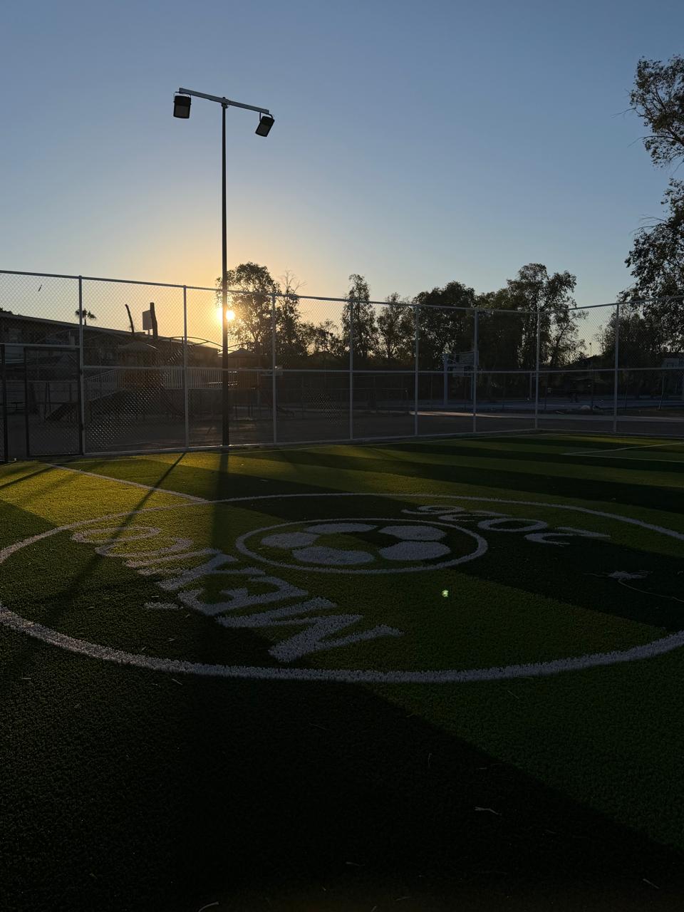 CONSTRUCCIÓN DE CANCHA FÚTBOL 5 EN CAMPO DE FÚTBOL CINCO 02, CIUDAD DEPORTIVA MEXICALI EN MEXICALI