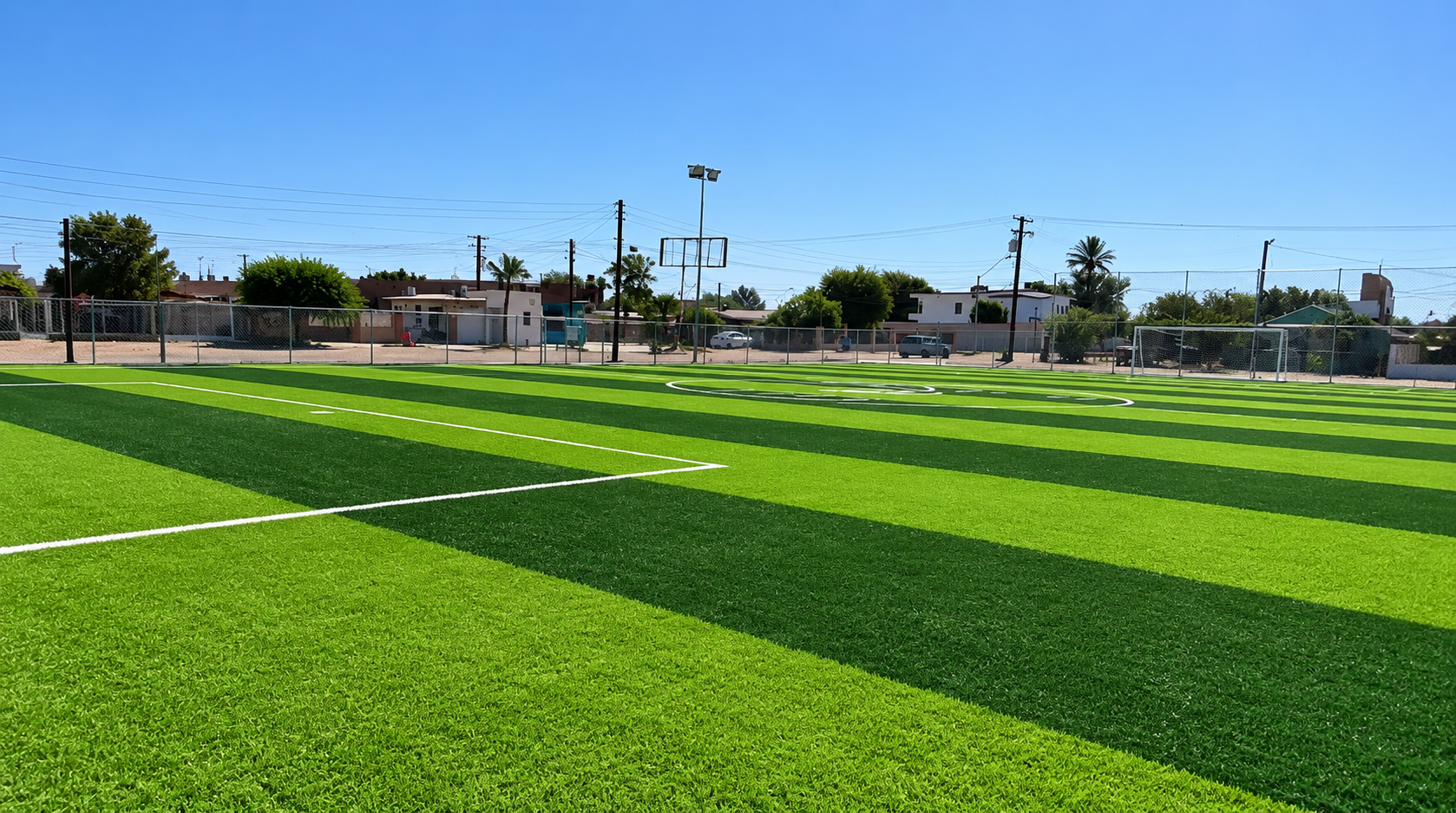 CONSTRUCCIÓN DE CANCHA FÚTBOL 7 EN PARQUE CLUB DE LEONES EN SAN LUIS RÍO COLORADO
