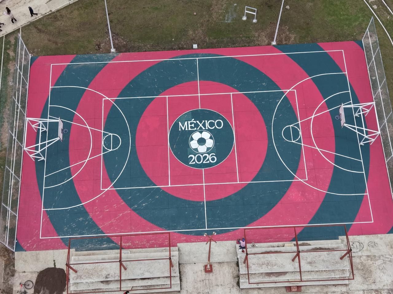 REHABILITACIÓN DE MULTICANCHA EN UNIDAD DEPORTIVA CHAPULTEPEC EN PUEBLO NUEVO