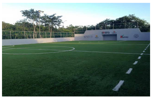 CANCHA DE FÚTBOL RÁPIDO 1 DE LA UNIDAD DEPORTIVA RIVIERA MAYA