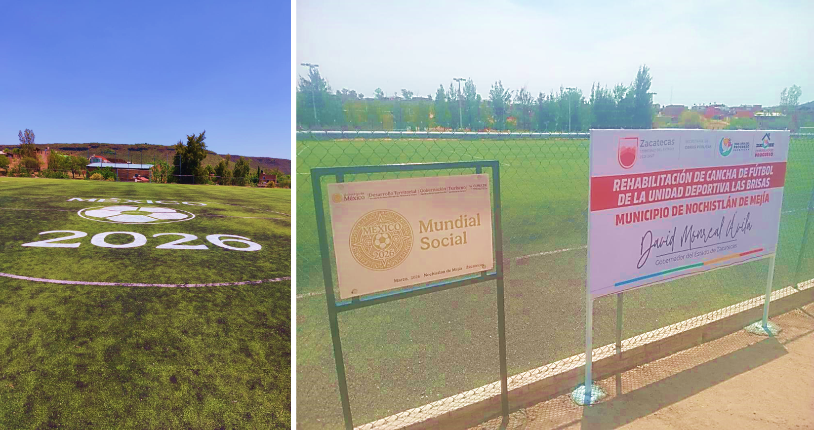 CANCHA EN UNIDAD DEPORTIVA LAS BRISAS NOCHISTLÁN