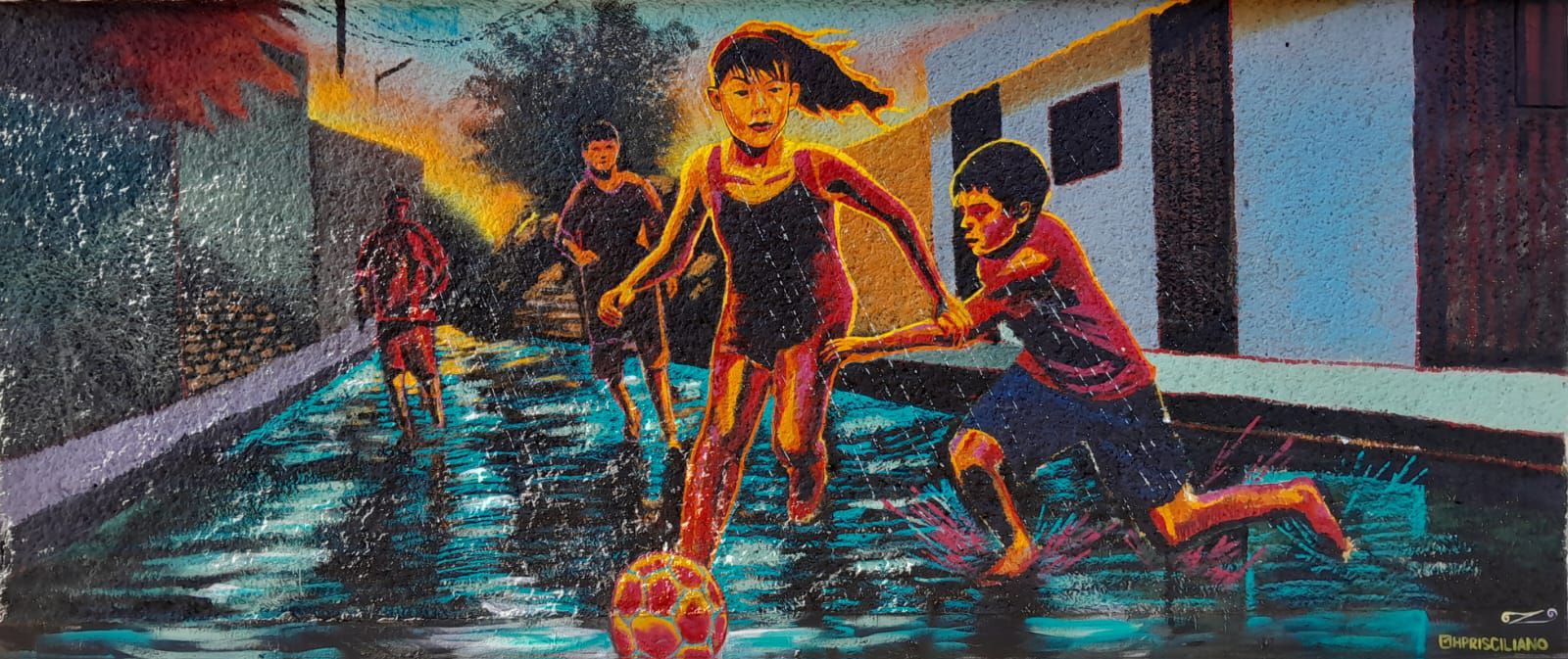 MURAL BAJO LA LLUVIA