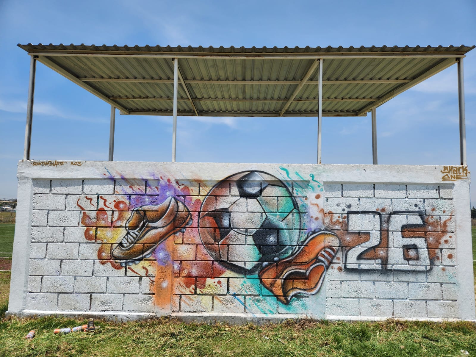 MURAL EN CAMPO DE FÚTBOL OCOTITLÁN