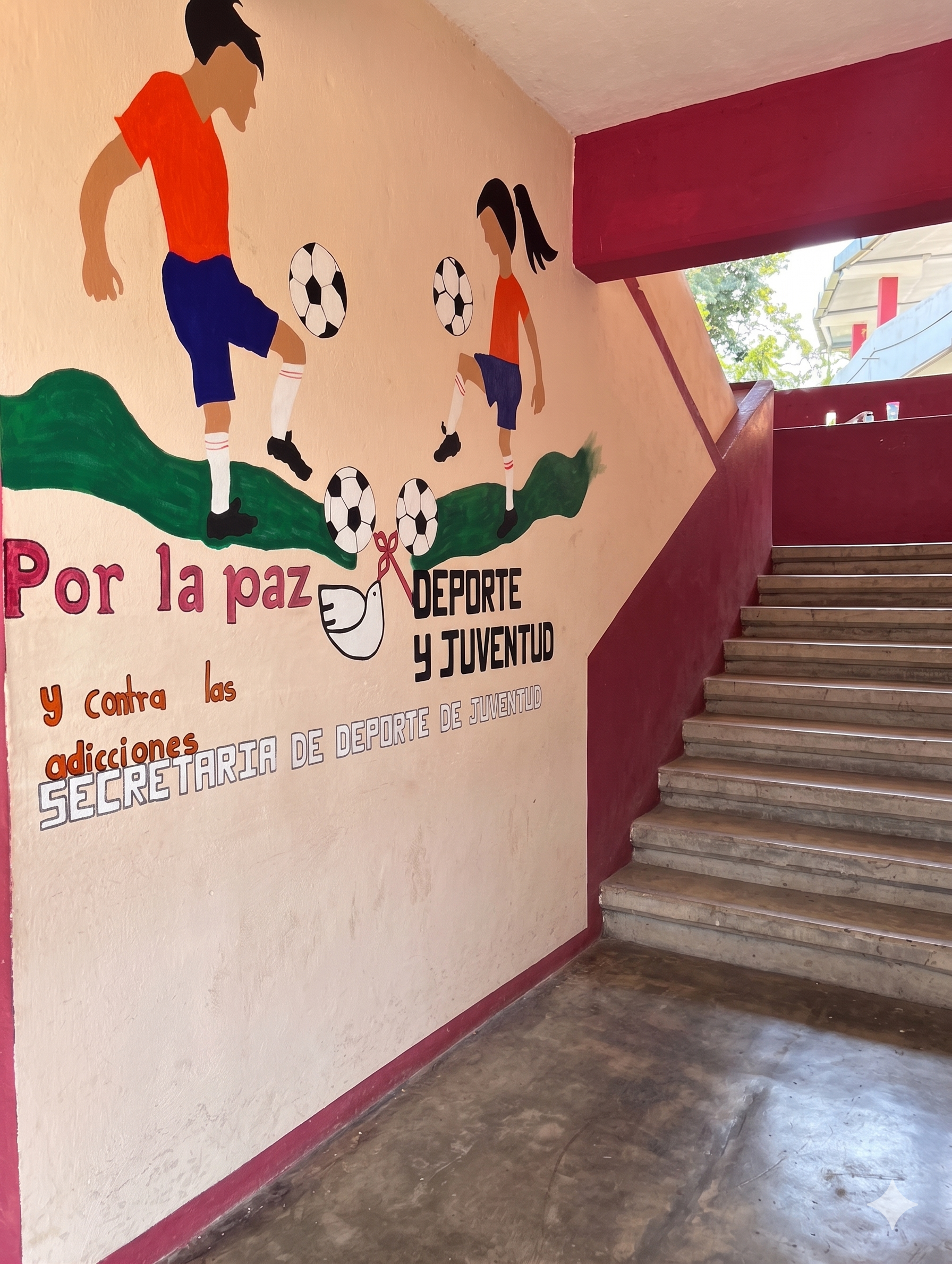 MURAL EN CAMPO DE FÚTBOL  GACHUPINATE