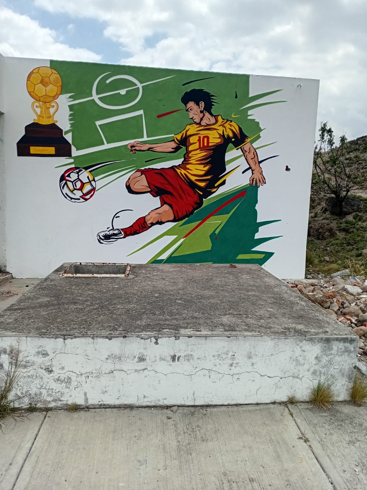 MURAL EN CANCHA DEPORTIVA TEPULCO