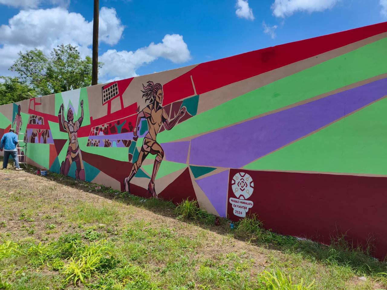 MURAL UNIDAD DEPORTIVA Y CULTURAL OXKUTZCAB