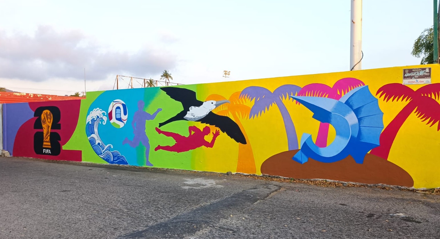 MURAL EN ESTADIO ADOLFO LÓPEZ MATEOS