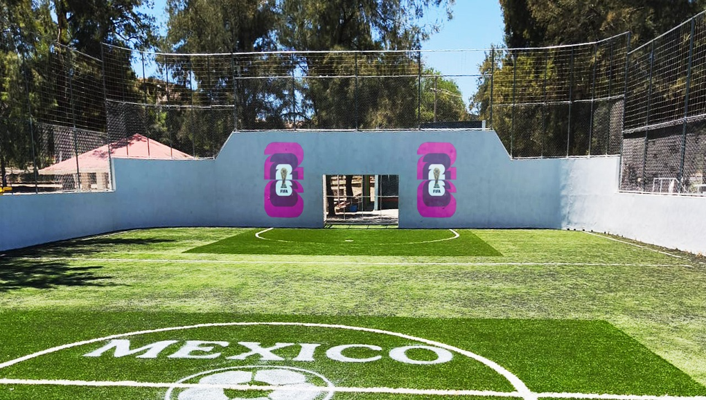 MURAL EN UNIDAD DEPORTIVA MUNICIPAL MOYAHUA DE ESTRADA
