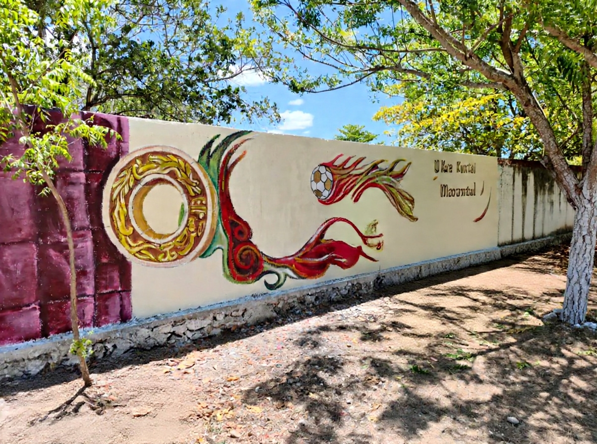 MURAL SECUNDARIA VICENTE GUERREO YAXKUKUL