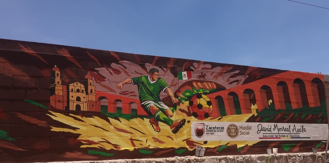 MURAL EN ACCESO UNIDAD DEPORTIVA MUNICIPAL
